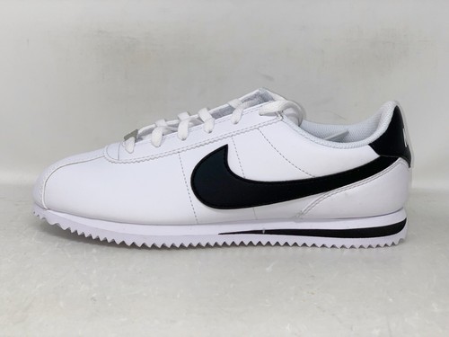 Nike Cortez Leather 'Panda Black' White Sneakers, Size 7Y