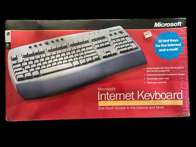 New Microsoft Internet C1900001 Wired Keyboard