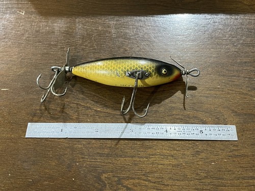 Vintage Heddon SOS Wooden Fishing Lure | eBay Vintage Heddon SOS Wooden Fishing Lure | eBay