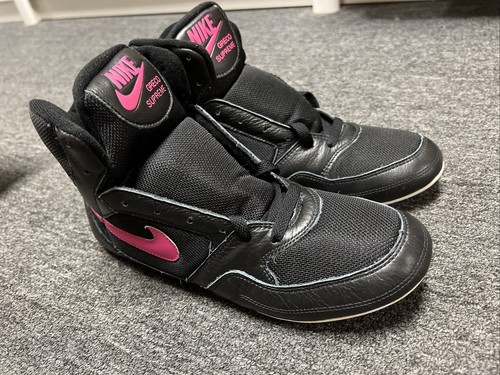 Pre-owned Nike Greco Supreme Womens 2007 Wrestling Sneaker Shoes Black/pink Sz 12