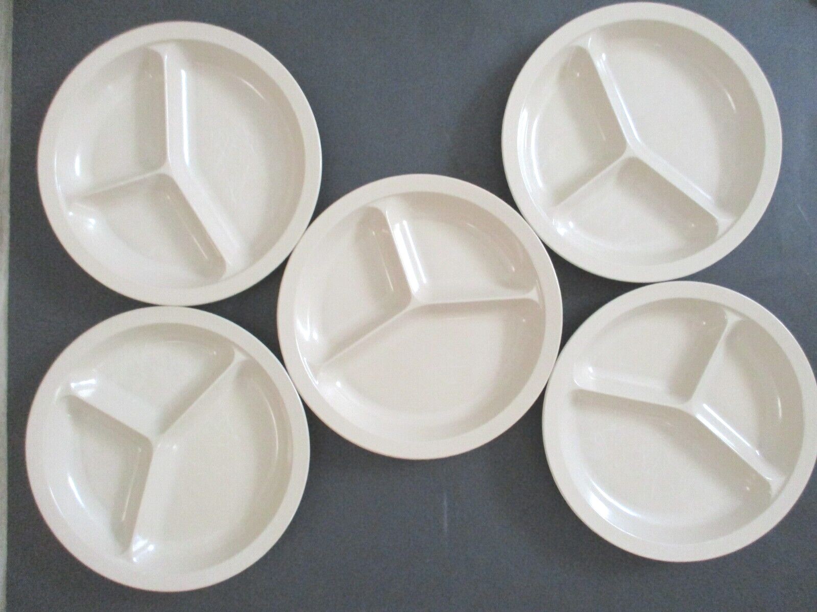 5 Vintage Anchor Hocking Microwave Divided Plates