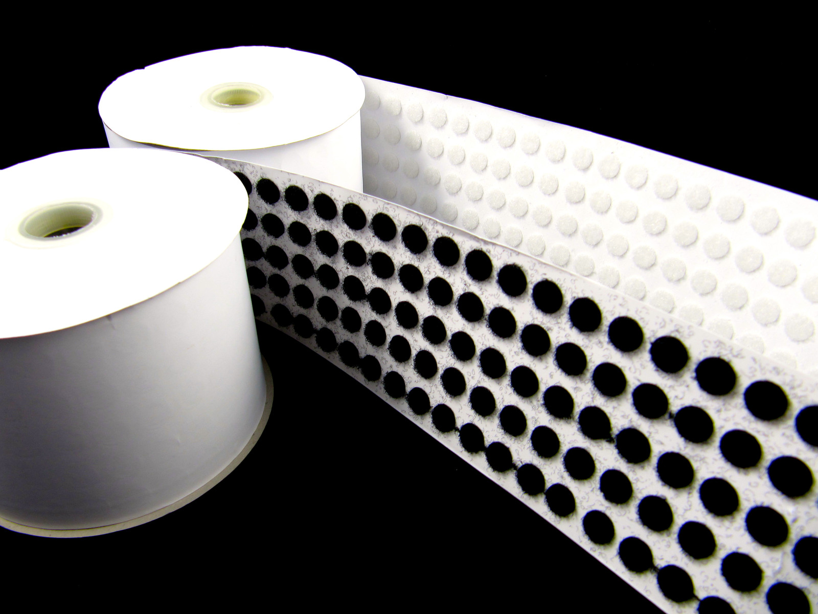 Hook and Loop Dots, 10mm, Self Adhesive, Black or White Coins / Dots