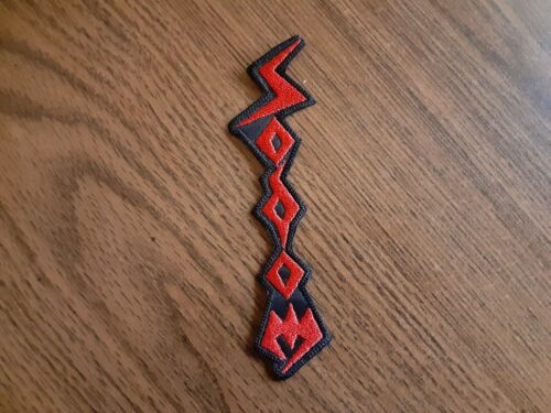SODOM,SEW ON RED EMBROIDERED PATCH