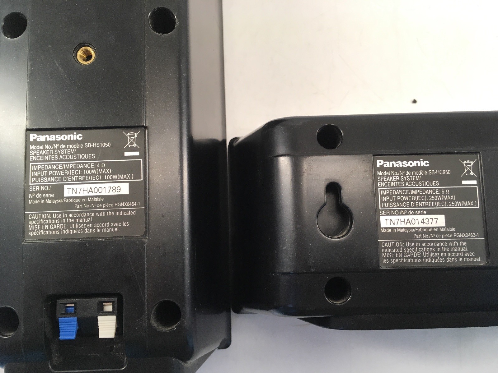 Panasonic SA-PT1050 DVD Home Theater Sound System SB-WA1050 SE-FX66 SB-HF1500