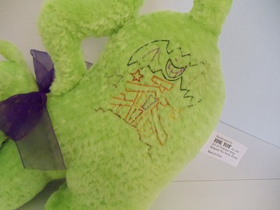 RARE PLUSH GREEN CAT CHARACTER 12