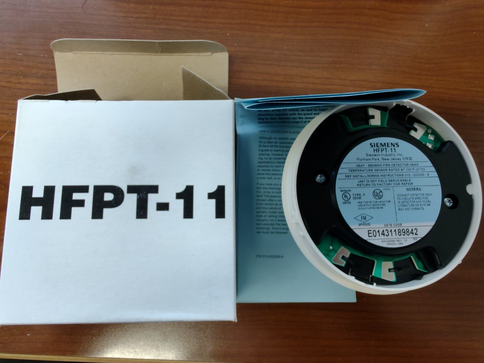 Siemens HFPT-11 Intelligent Heat Detector Fire Alarm, New in Box USA STOCK