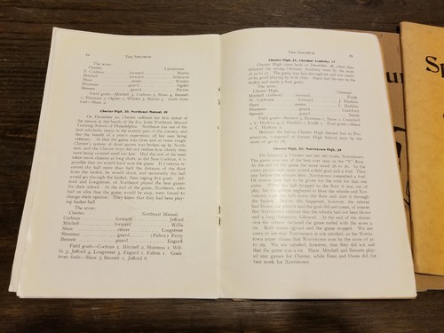 1913 LOT 4 CHESTER HIGH SCHOOL PENNSYLVANIA THE SPECTRUM MAGAZINE NEWS BASEBALL
