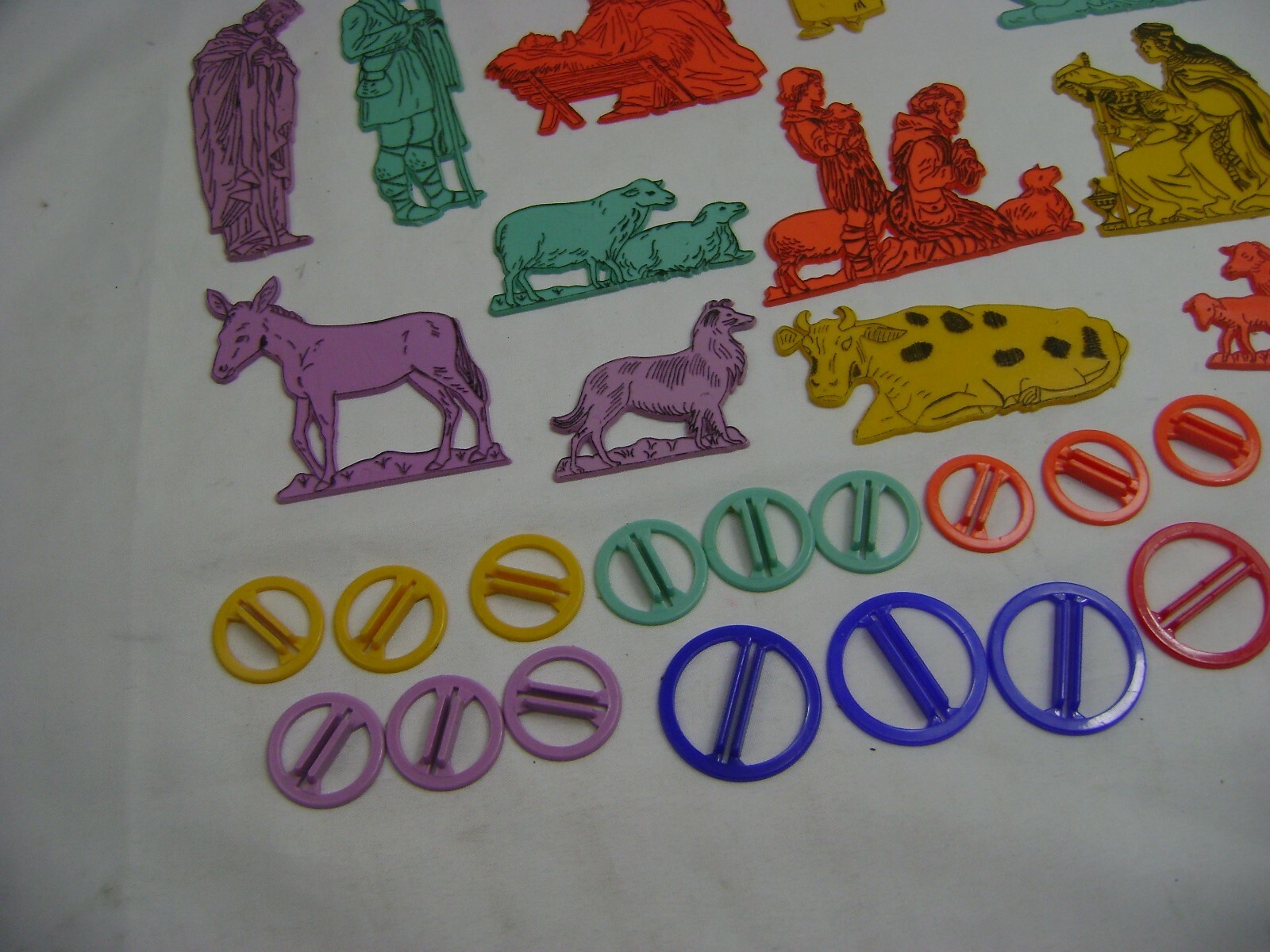 VINTAGE  TRACE-IT-TOYS  NATIVITY SCENE STENCIL SET   WESTLAND PLASTICS #310