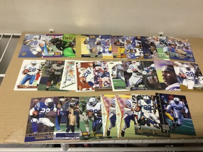 Lot of 28 - Marshall Faulk Assorted Football Insert / Basic Cards - Skybox RC