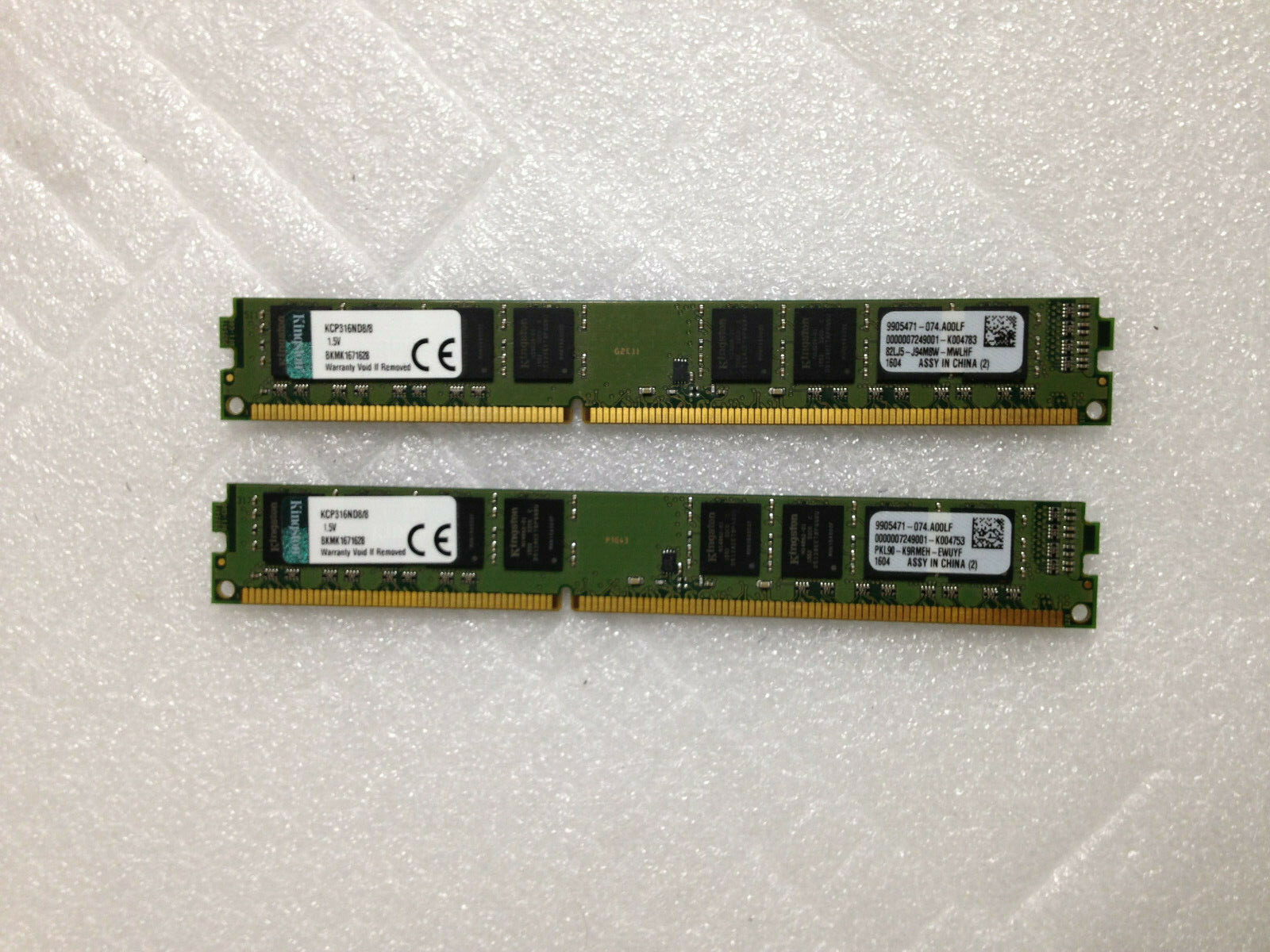 LOT2 Kingston 8GB KCP316ND8/8 (16GB)Low Profile DDR3 1600MHz LOT2 Kingston 8GB KCP316ND8/8 (16GB)Low Profile DDR3 1600MHz