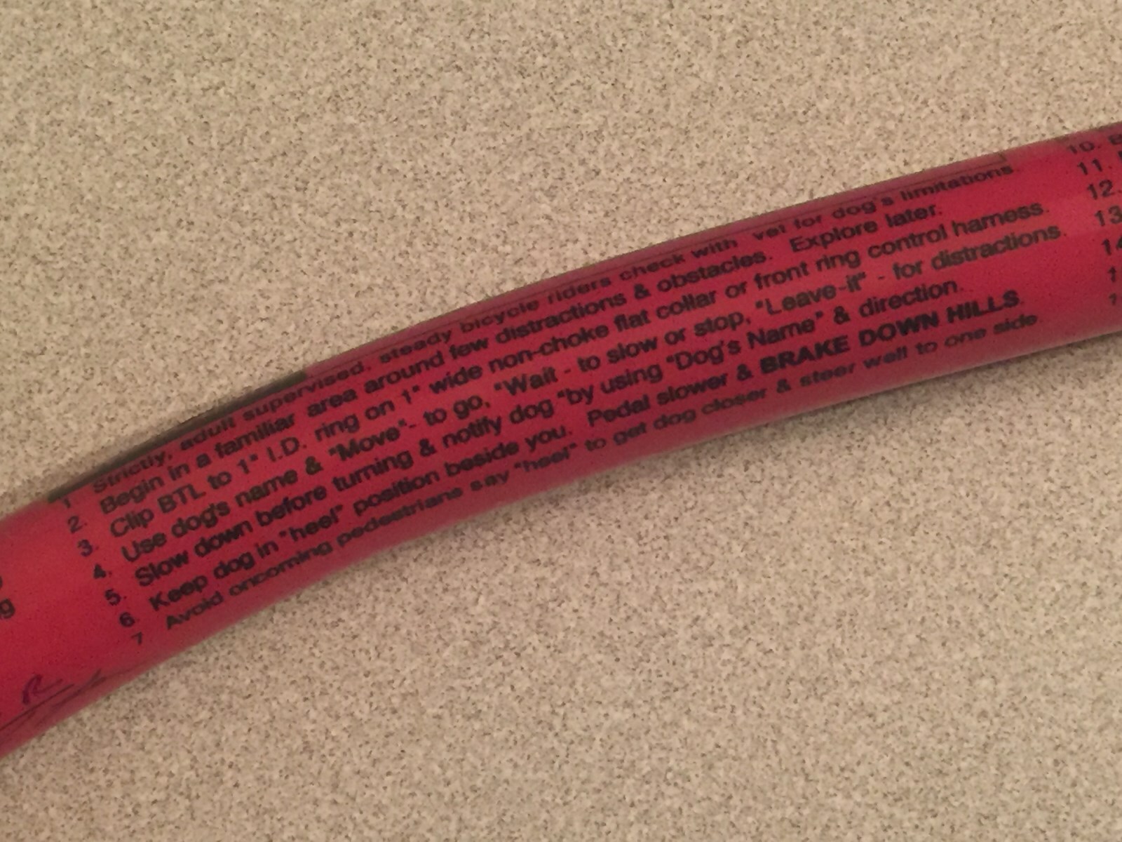 Bike Tow Leash BTL Red Dog Bicycle Leash