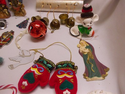 boxlot 38 Christmas ornaments decorations bells Santa's wreaths trees MORE