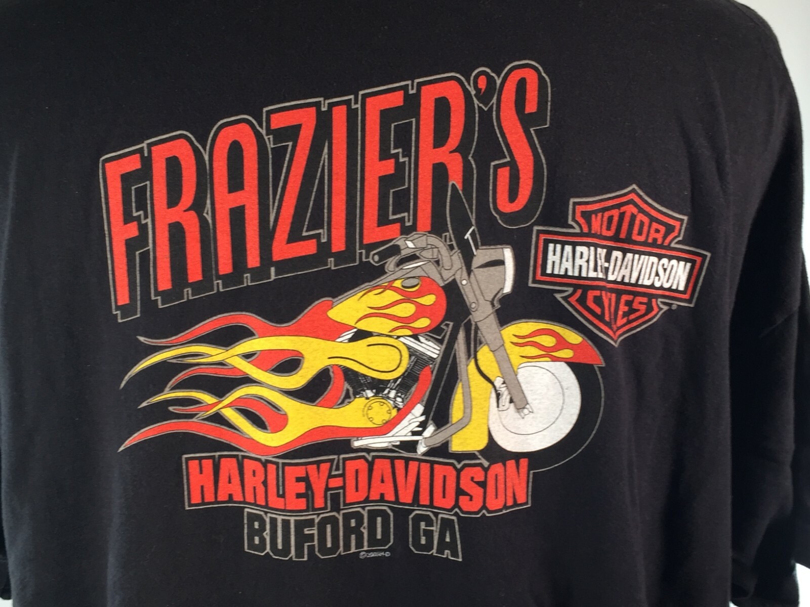 定番のお歳暮&冬ギフトの商品をすべ Frazier's Motorcycles Harley-Davidson 2005 Black T-shirt 2XL バイクウェア・装備