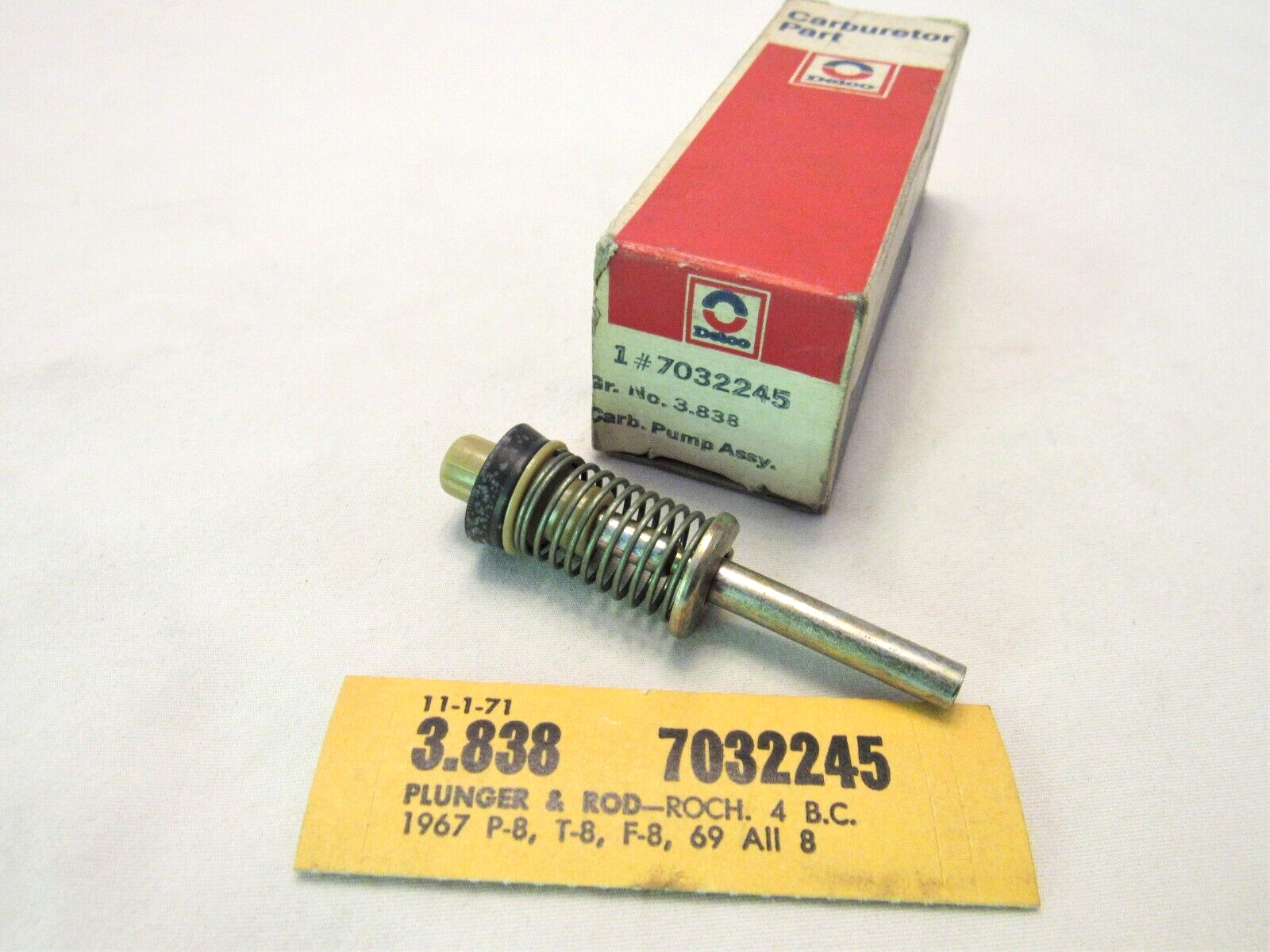 NOS 1967 1969 Pontiac Firebird GTO P/8 G/8 4B Rochester Acc Carb  