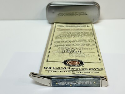 CASE XX ROUNDUP TOUR CHAIRMAN BOOTH MED BLUE MED TOOTHPICK KNIFE 610094 6652 GG