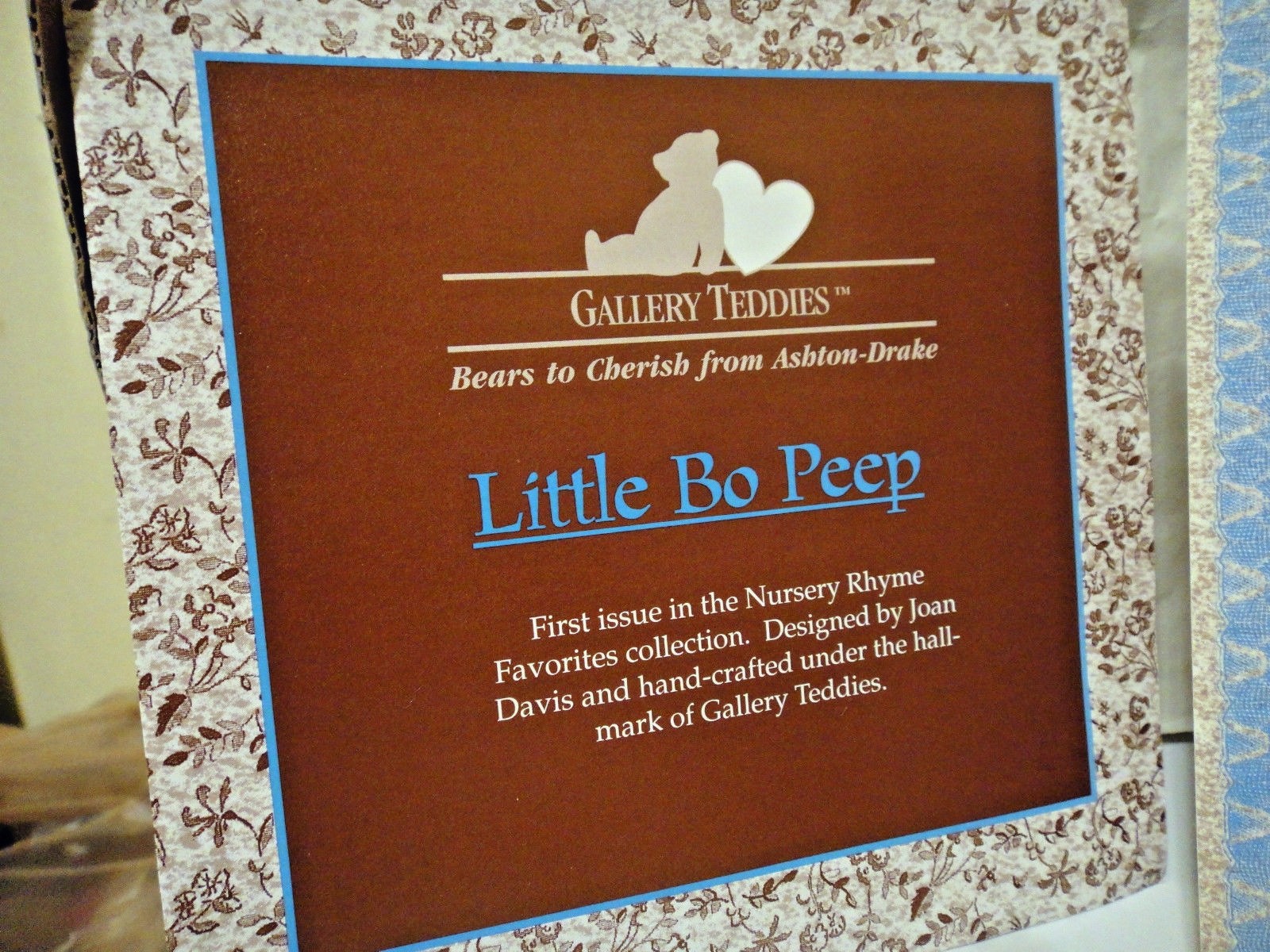 Gallery Teddy Bear Little Bo Peep Bear Ashton Drake Artist Joan Davis 2638