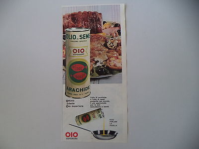 advertising Pubblicità 1962 OLIO DI SEMI OIO