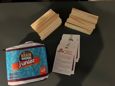 KEVA Brain Builders 20 Planks Set MindWare Game Blocks Wooden Building