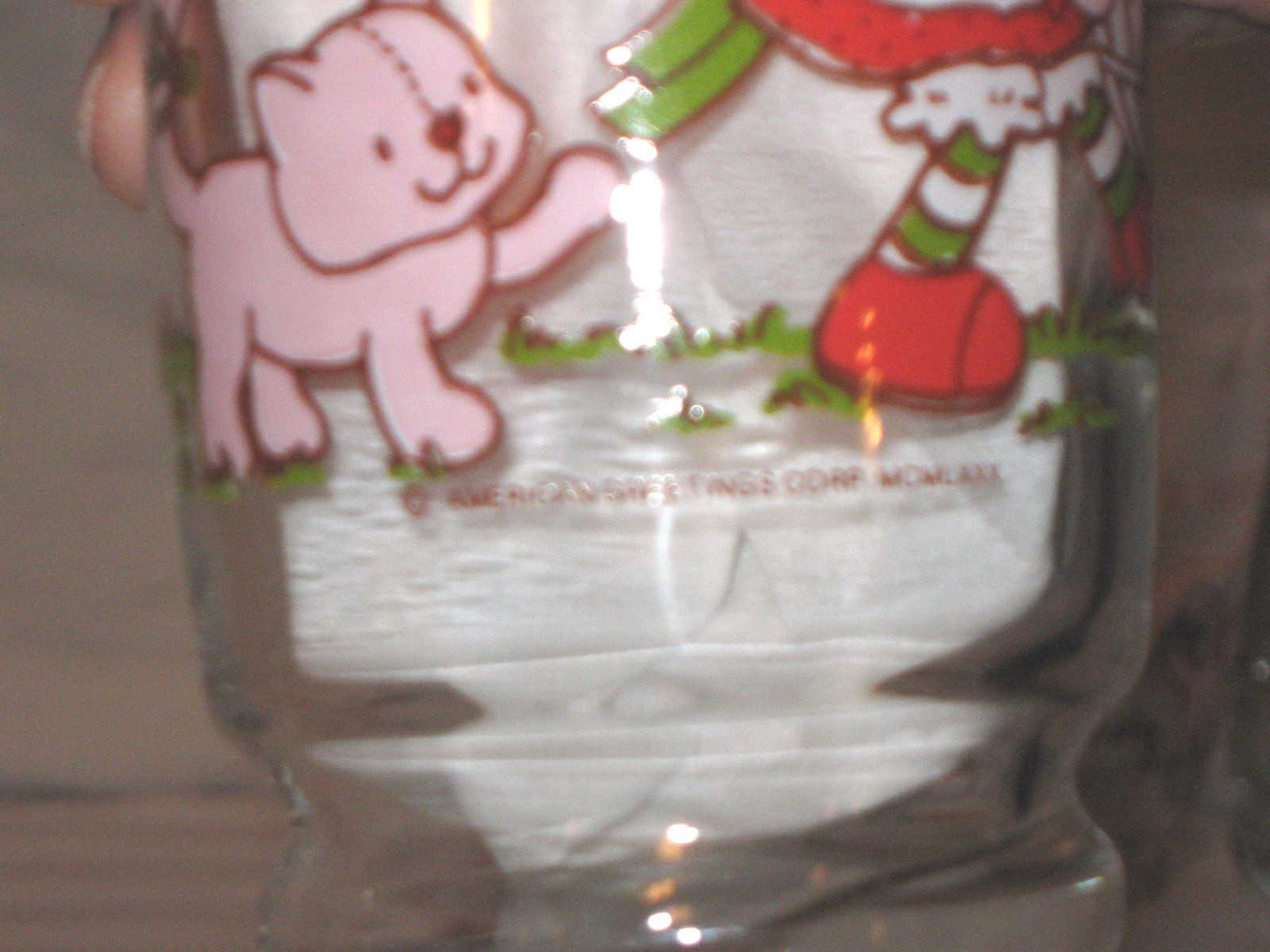 STRAWBERRY SHORT CAKE  6- 10oz  GLASSES AMERICAN GREETING CORP.MCMLXXX (1980)