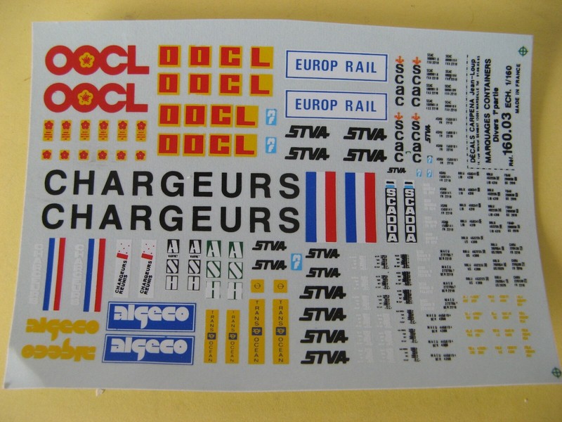 Carpena Decalco N Wagons Containers Chargeurs Algeco Oocl Stva Scac Europra