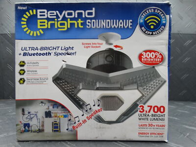 Beyond Bright 25W LED Lamp Light Bulbs 3700-Lumens Built-In Bluetooth Speaker