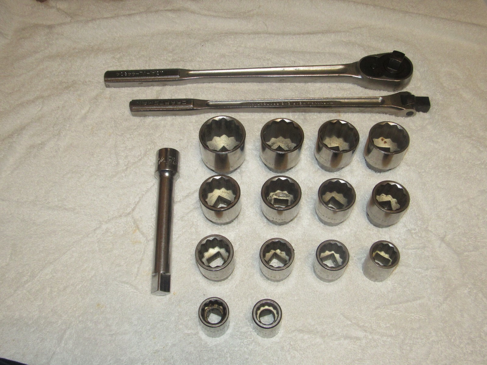 Craftsman 3/4" Drive Ratchet 44804, Breaker Bar, Extension & 14 12pt