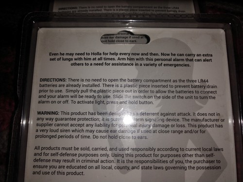 Damsel In Defense 120 Decibel Personal Alarm, Pink And Blue. Brand New! Lot of 2