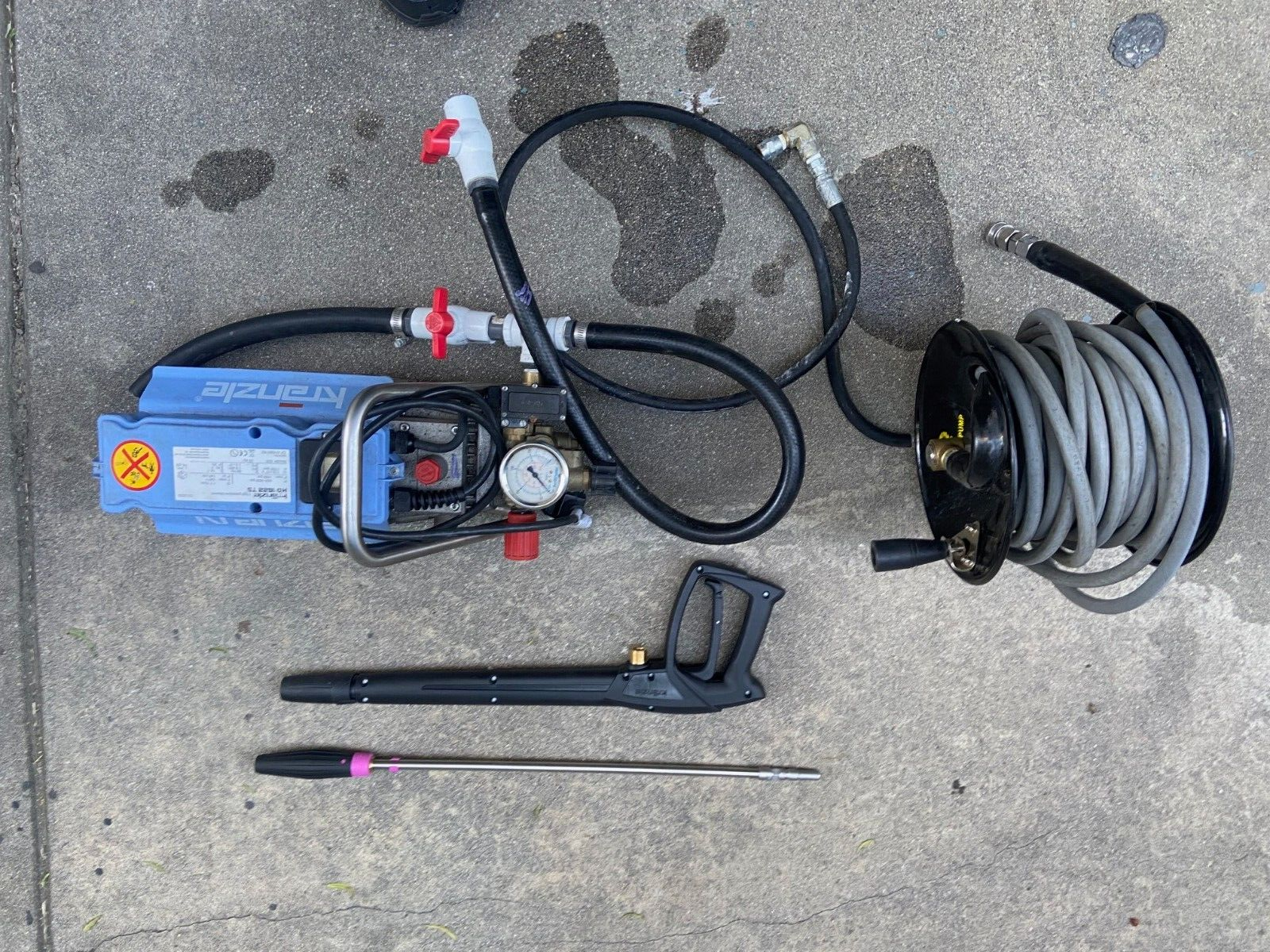 Kranzle K1622TS Pressure Washer with kranzle nozzle & hose & hose reel kit