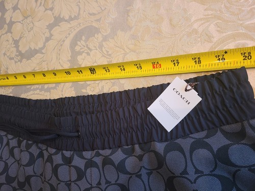 Pre-owned Coach Mens Shorts Limited Edition 2xl Authentic Logo Signature Black