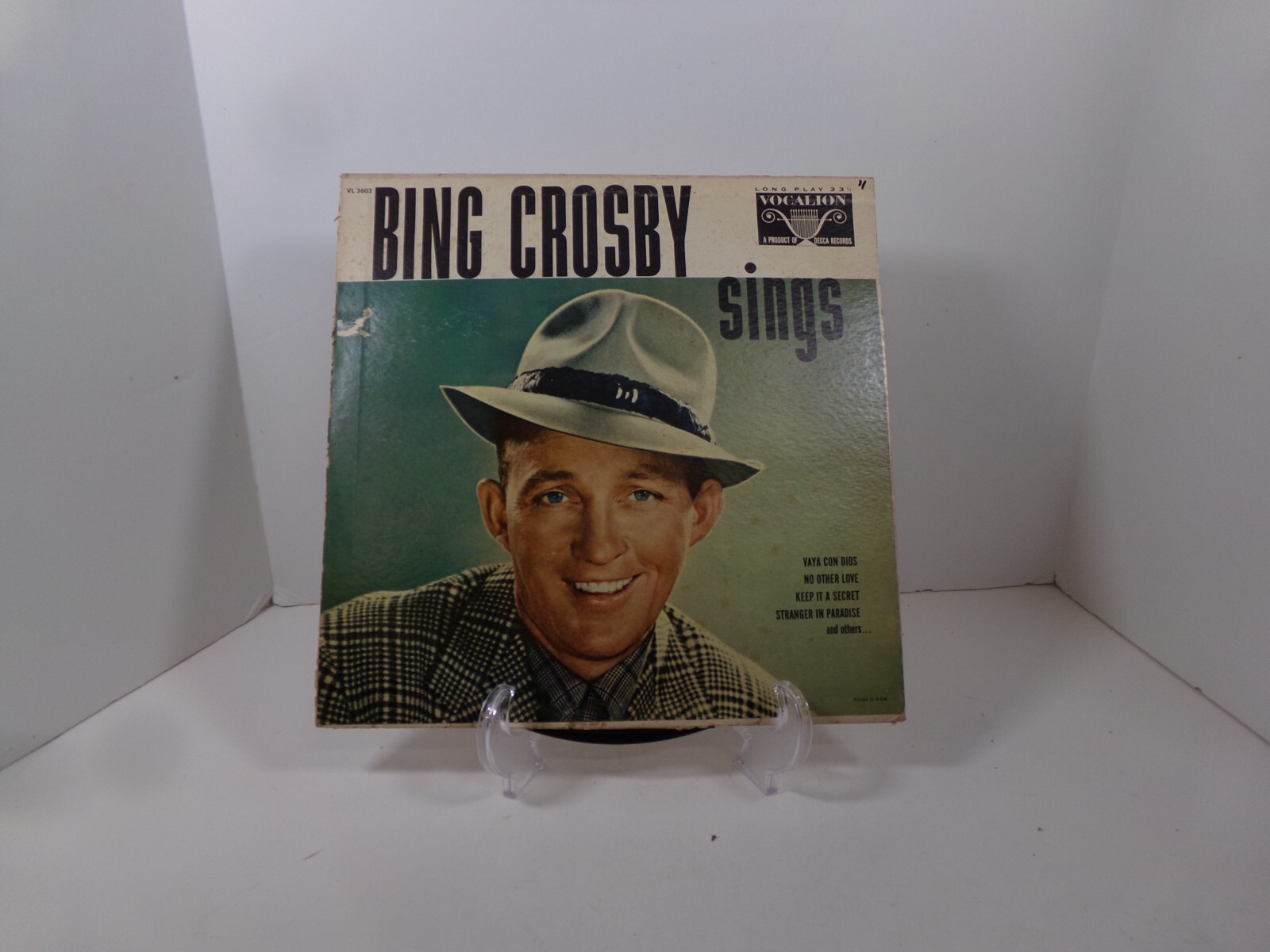 Bing Cosby - SINGS - original record & slee - VL 3603 Decca