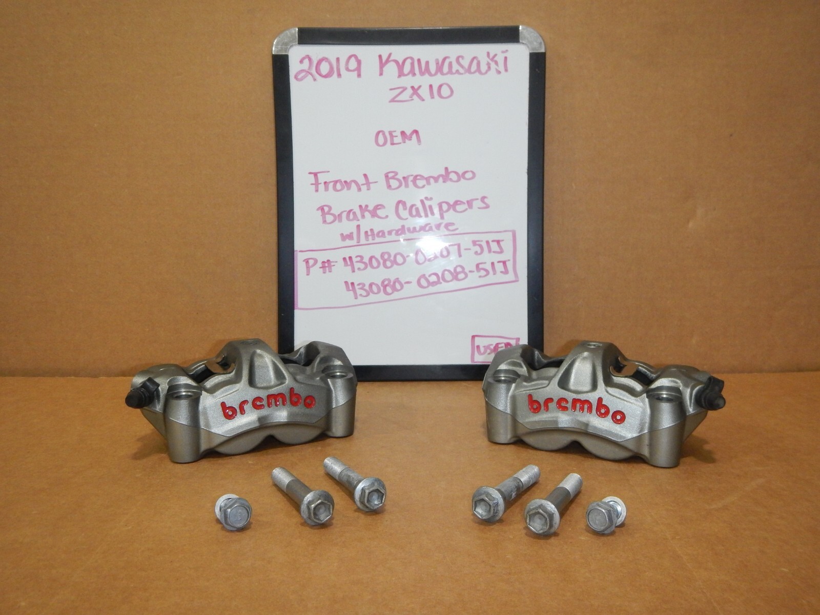 ミ 2019 Kawasaki ZX10R OEM set of Front Brembo Brakes 43080