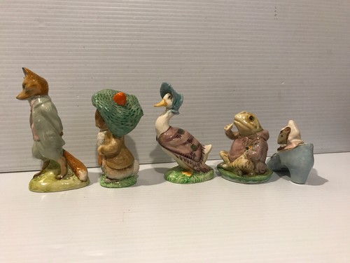 BEATRIX POTTER WARNE  FOXY GENT BENJAMIN BUNNY JEREMY FISHER WOMAN SHOE JEMIMA