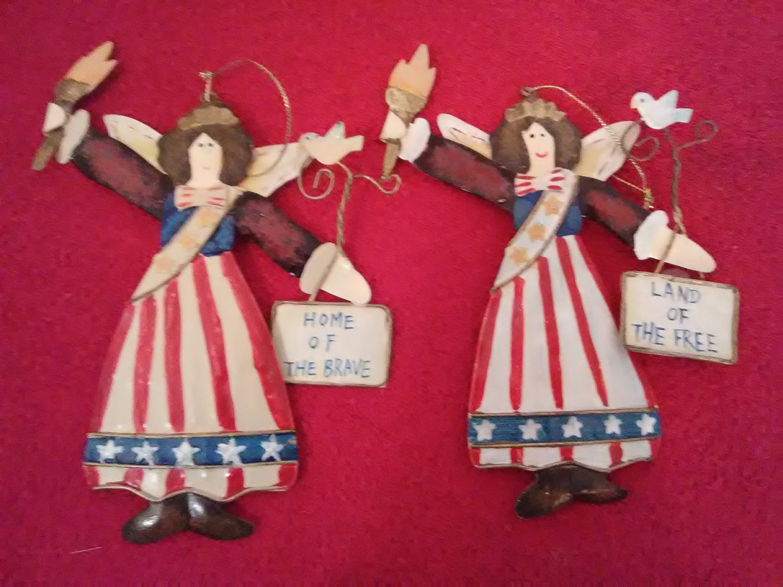 Statue of Liberty Metal Enamel Wall Hanging Ornament ~ 7