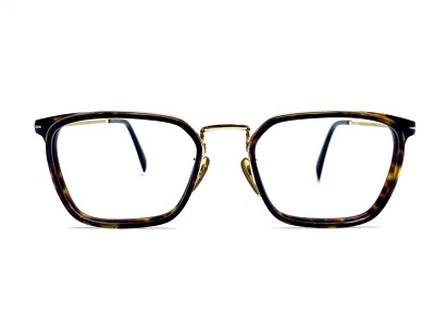 New David Beckham Brown Tortoise Gold Rectangular Glasses DB 7065 56 20 145