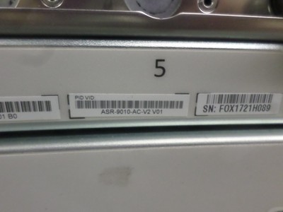 Cisco ASR-9010-AC Router, 2 *A9K-RSP440-SE, 2 *A9K-9010-FAN-V2, 6 *PWR-3KW-AC-V2