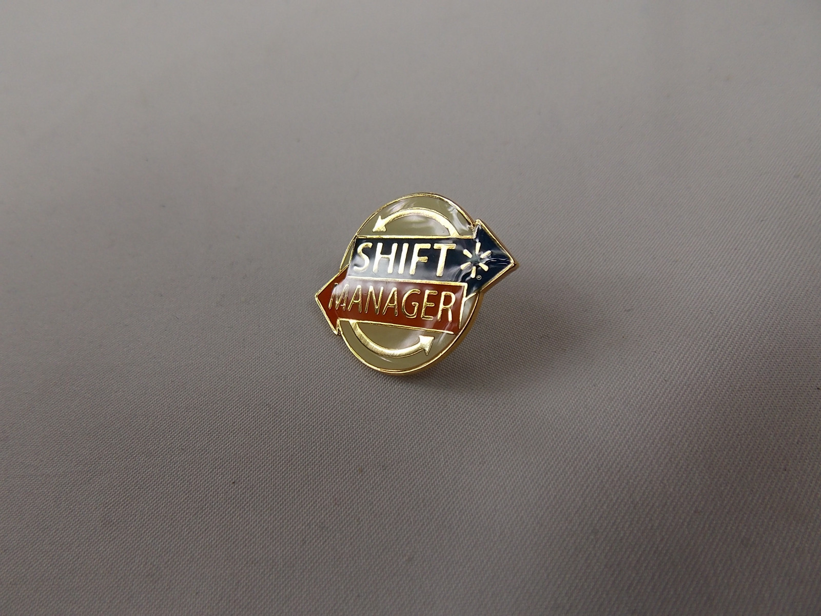 Wal-Mart  SHIFT MANAGER  Gold Tone Metal Lapel Pin Pinback NEW