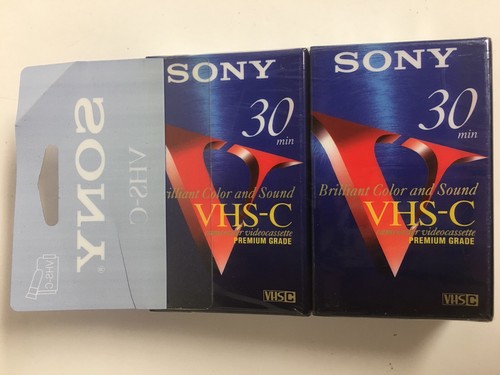 2-pack SONY TC-30VHGF VHS-C Premium Grade Camcorder Tape New 30 Min.