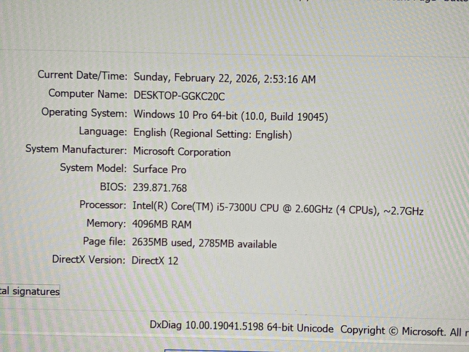 Microsoft Surface Pro 1796 12.3" Touch i5-7300U 4GB 128GB SSD AS-IS - Thumbnail 19