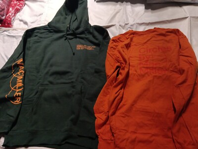 Mac Miller Circles Take A Little Time M Hoodie+L Orange L/S Tee BRAND NEW! (MH4)