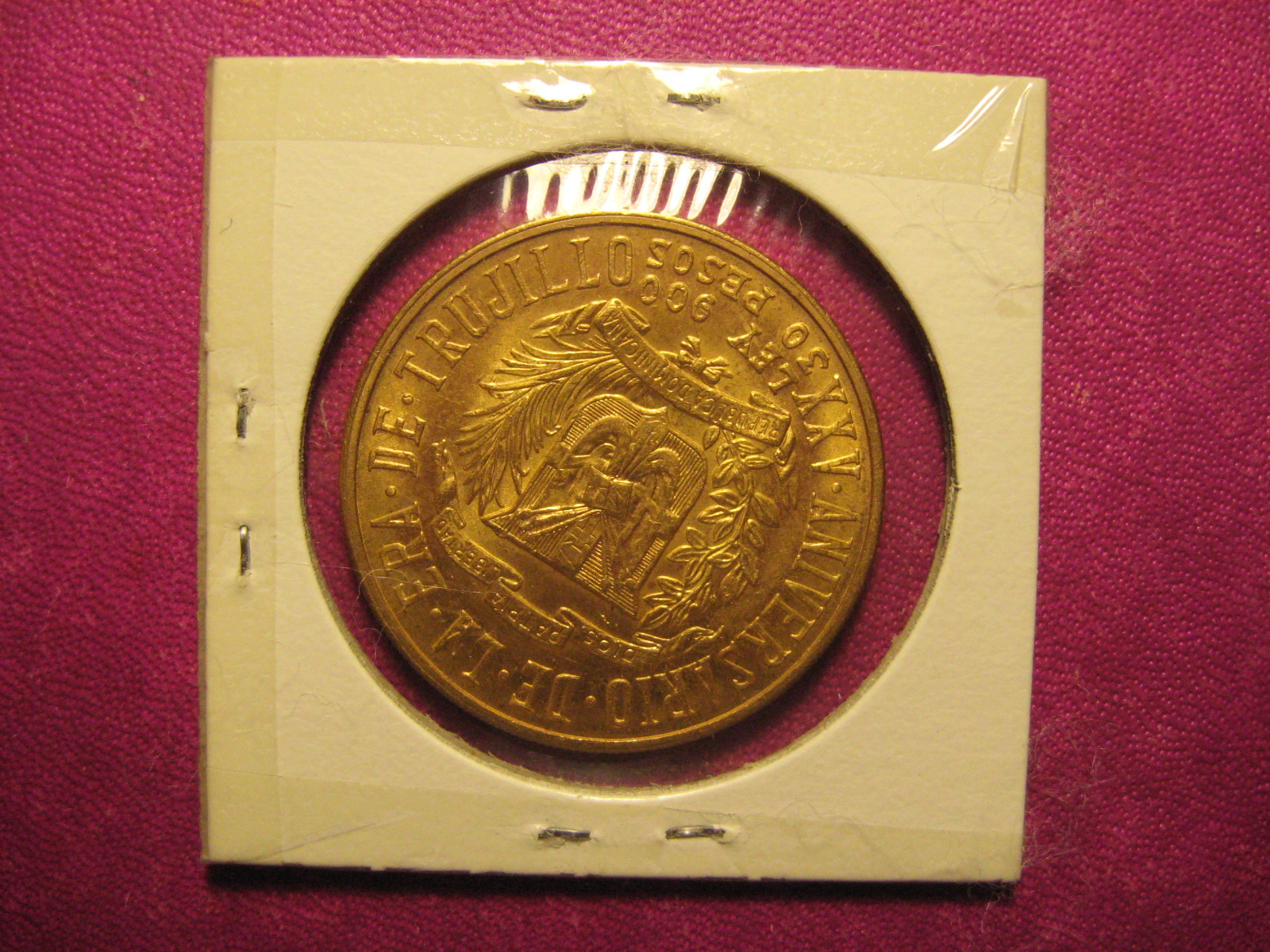1955 Dominican republic 30 peso gold coin