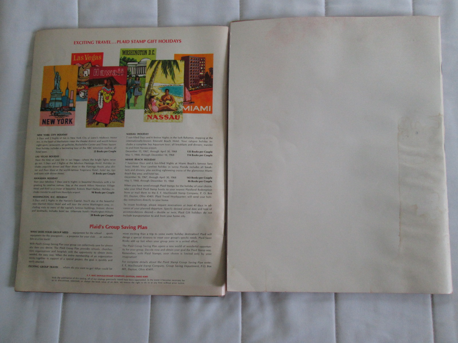 Pair 1967/68 & 1970 E F MacDonald Plaid Stamps Gift Catalogs