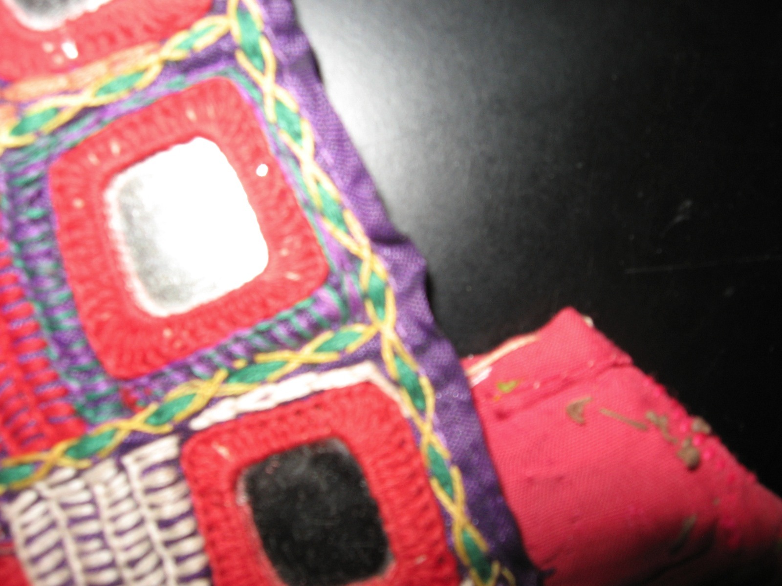 Vintage Old Tribal Mirrored Embroidered Hippy Bag Purse Across Body Ethnic