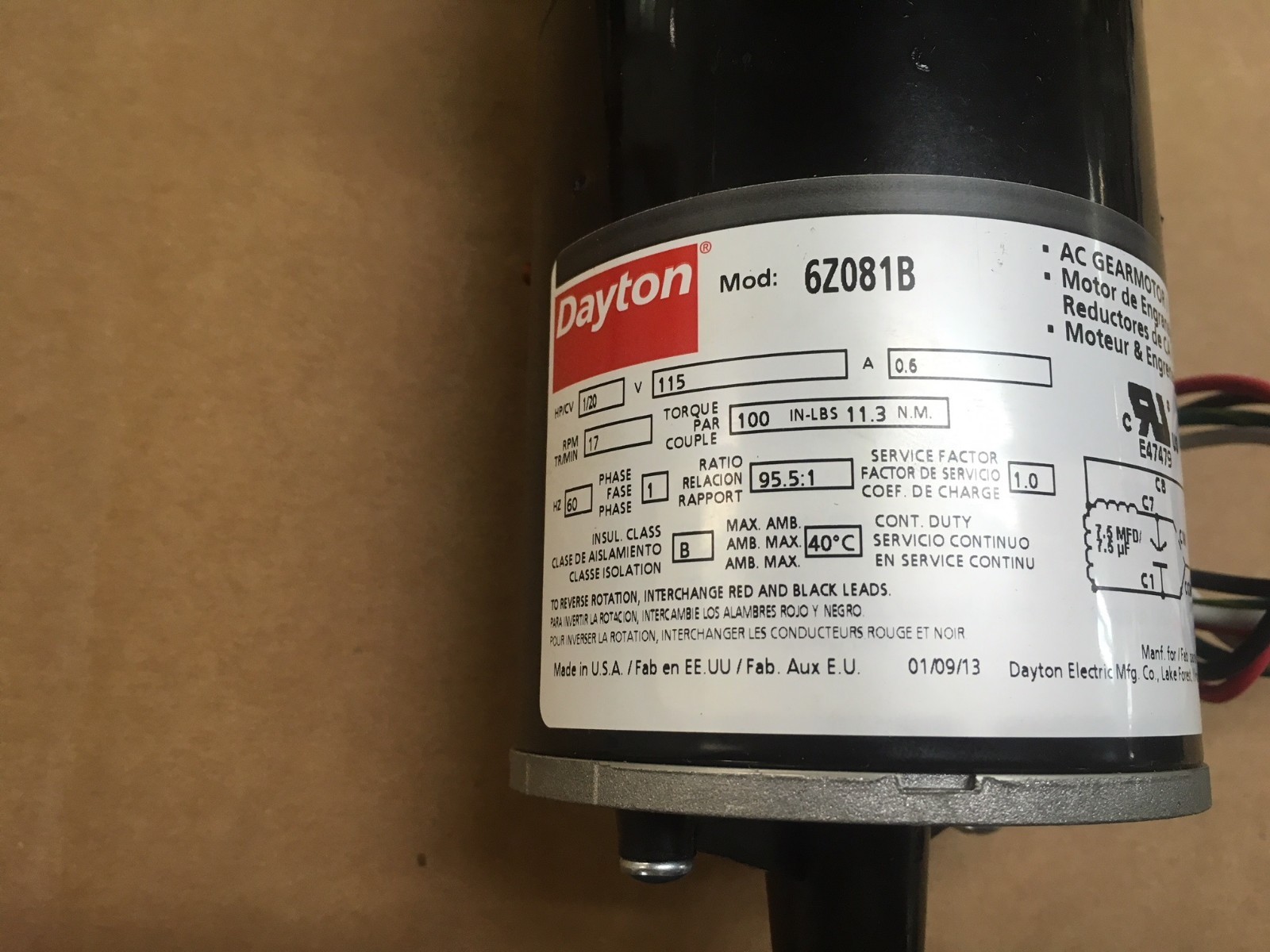 Motor Gear  01-1000V8-049A  and 01-1A2141-00001  Cap Kit  Hobart Baxter