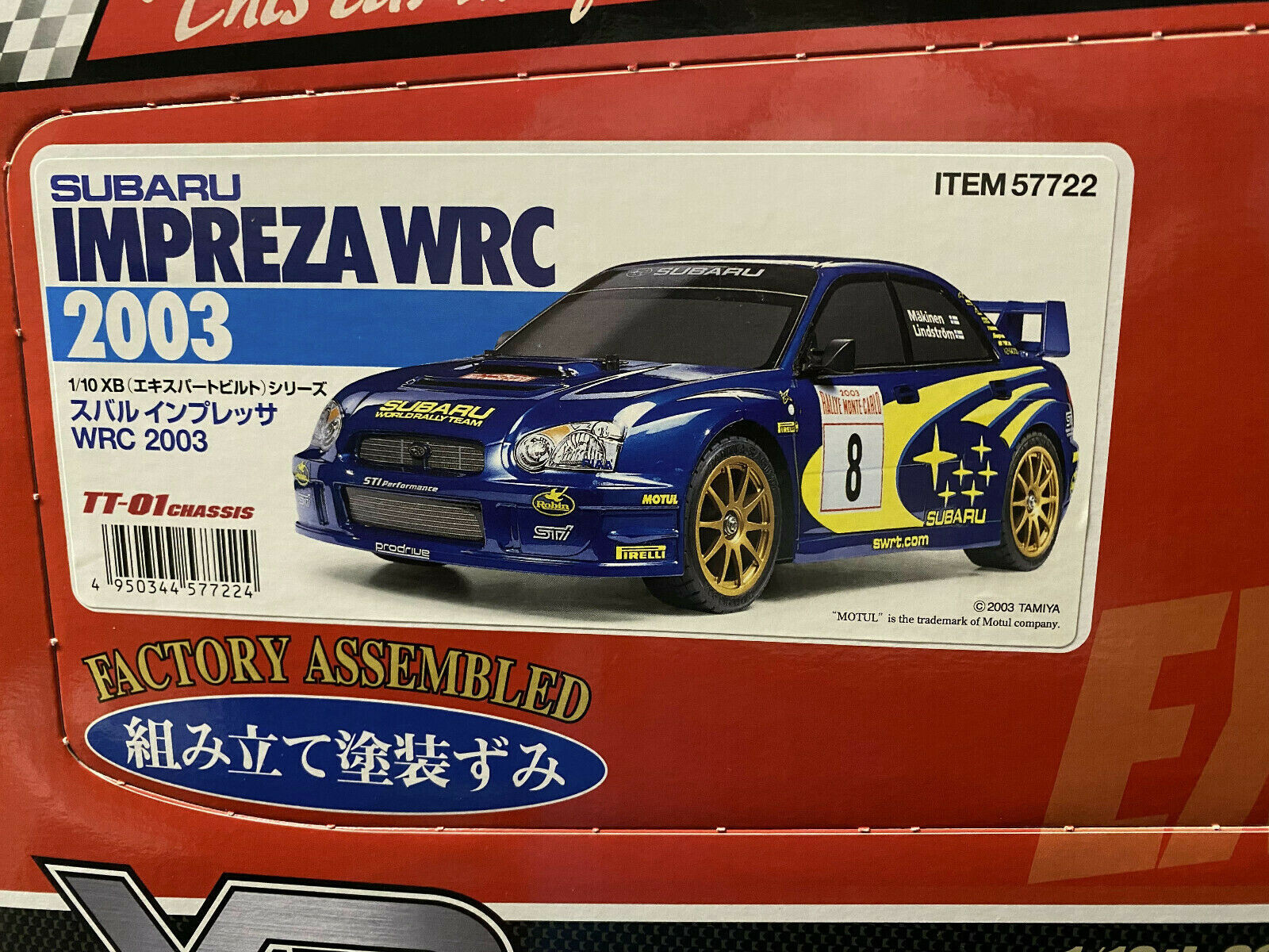 Tamiya Subaru Impreza WRX 2003 1/10 4WD RC Rally-Fahrzeug TT-01 TL