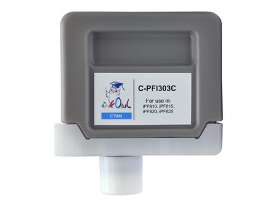 InkOwl 330ml Compatible Cartridge for CANON PFI-303C CYAN iPF810 iPF815 iPF825