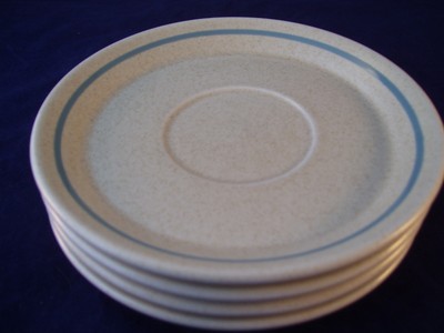 Lenox Temper-Ware Fancy Free 4 Saucers / Side Plates USA Butterfly Fern Retro