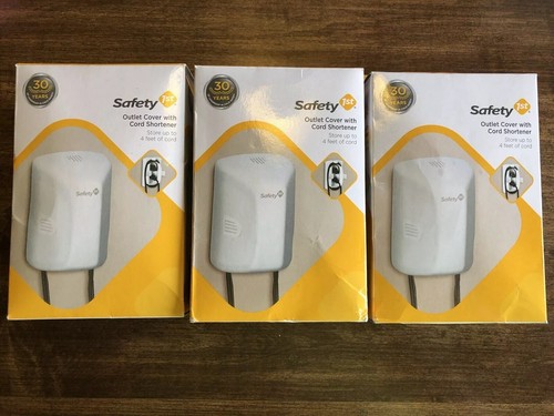 Safety 1st Outlet Cover With Cord Shortener Bundle Of 3
