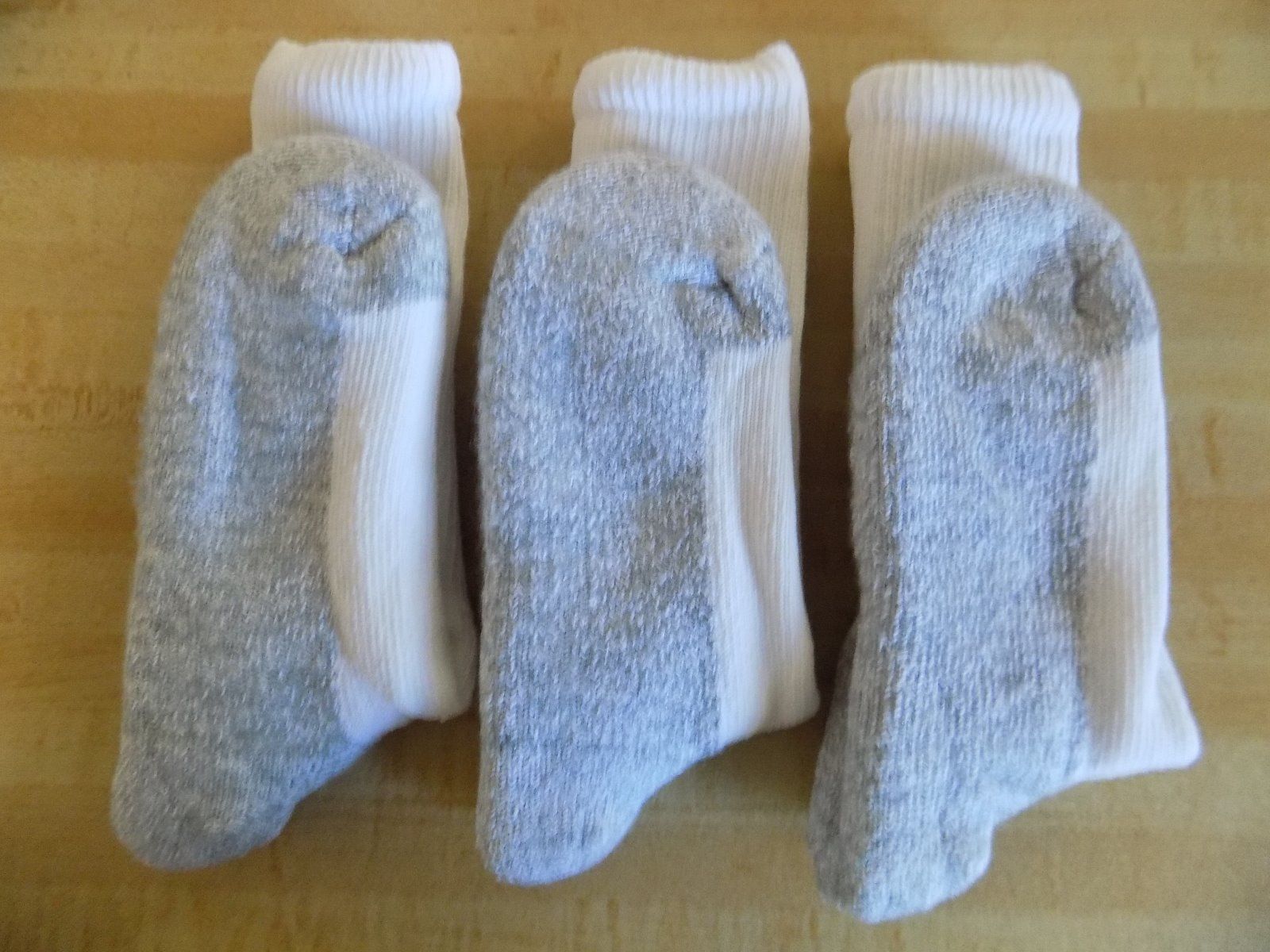 6 PACK COSTCO HEAD POWER CUSHIONED SOCKS WHITE MEN'S SIZE 9-11 CUSHION / NWOT