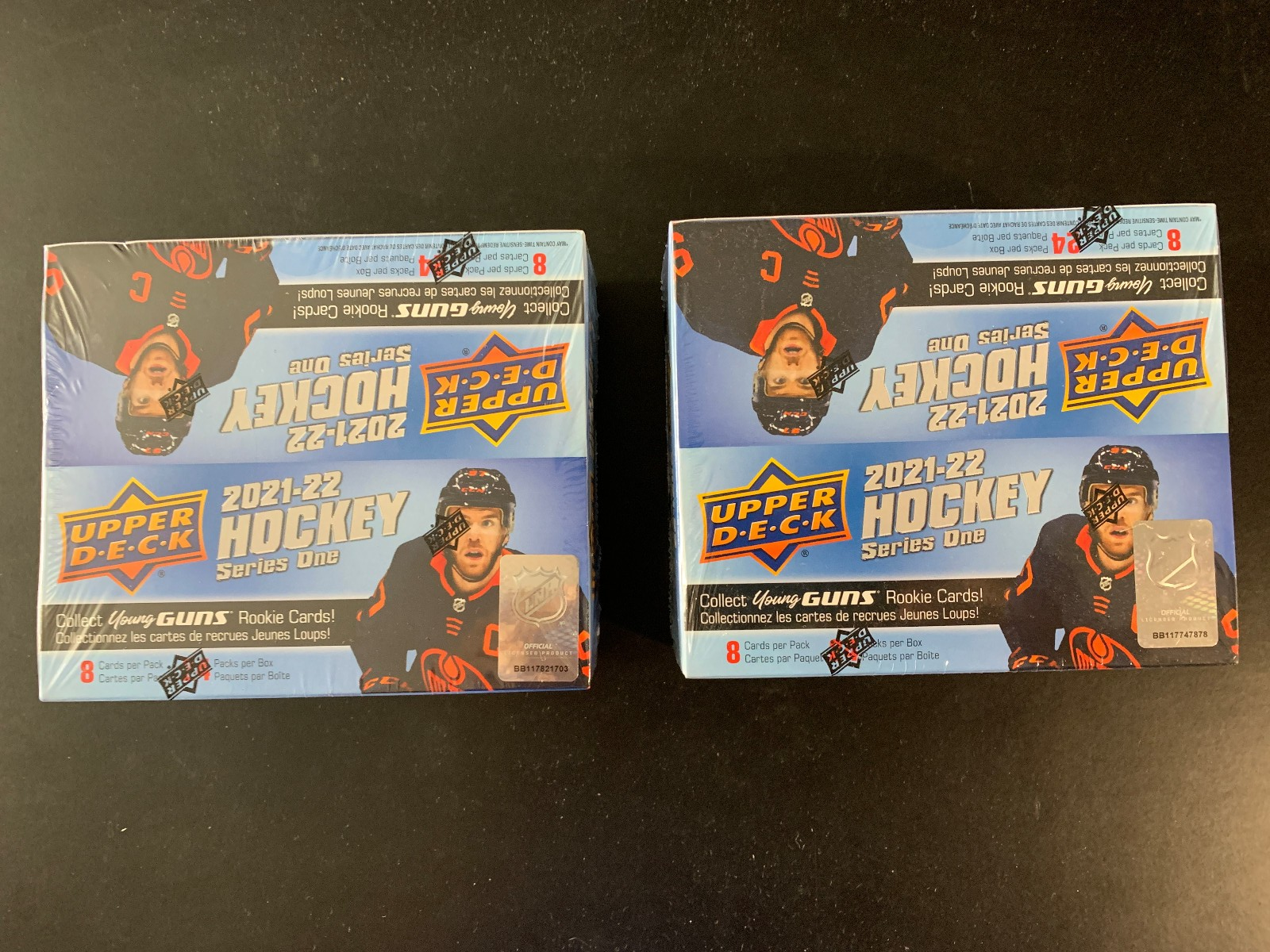 2021-22 Upper Deck Young Guns Series 1 Hockey Factory Sealed Retail 2 Box Lot