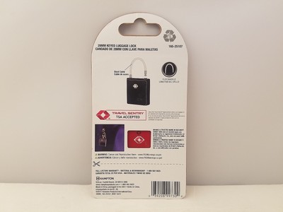 BRINKS 28mm Keyed Luggage Lock | TSA Accepted | Flex Shackle | 165-25107 | Red
